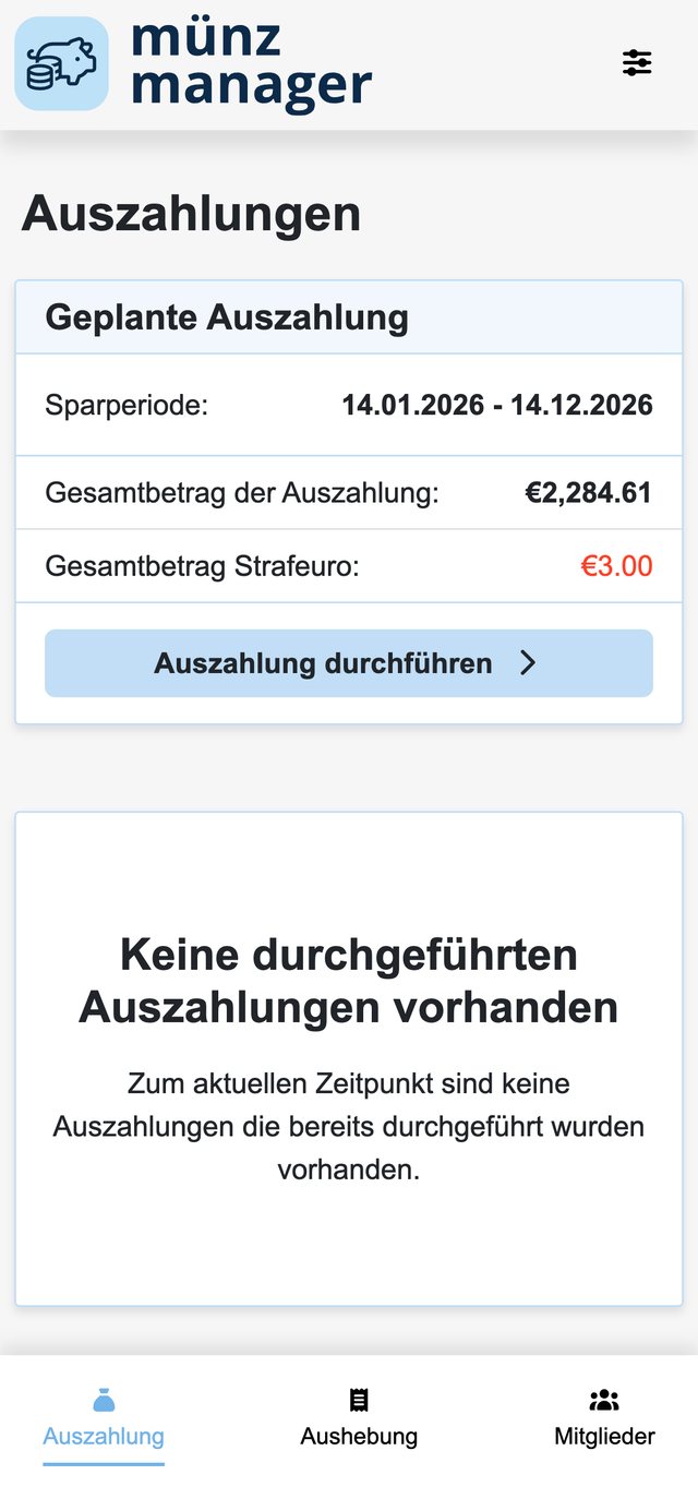 Geplante Auszahlung