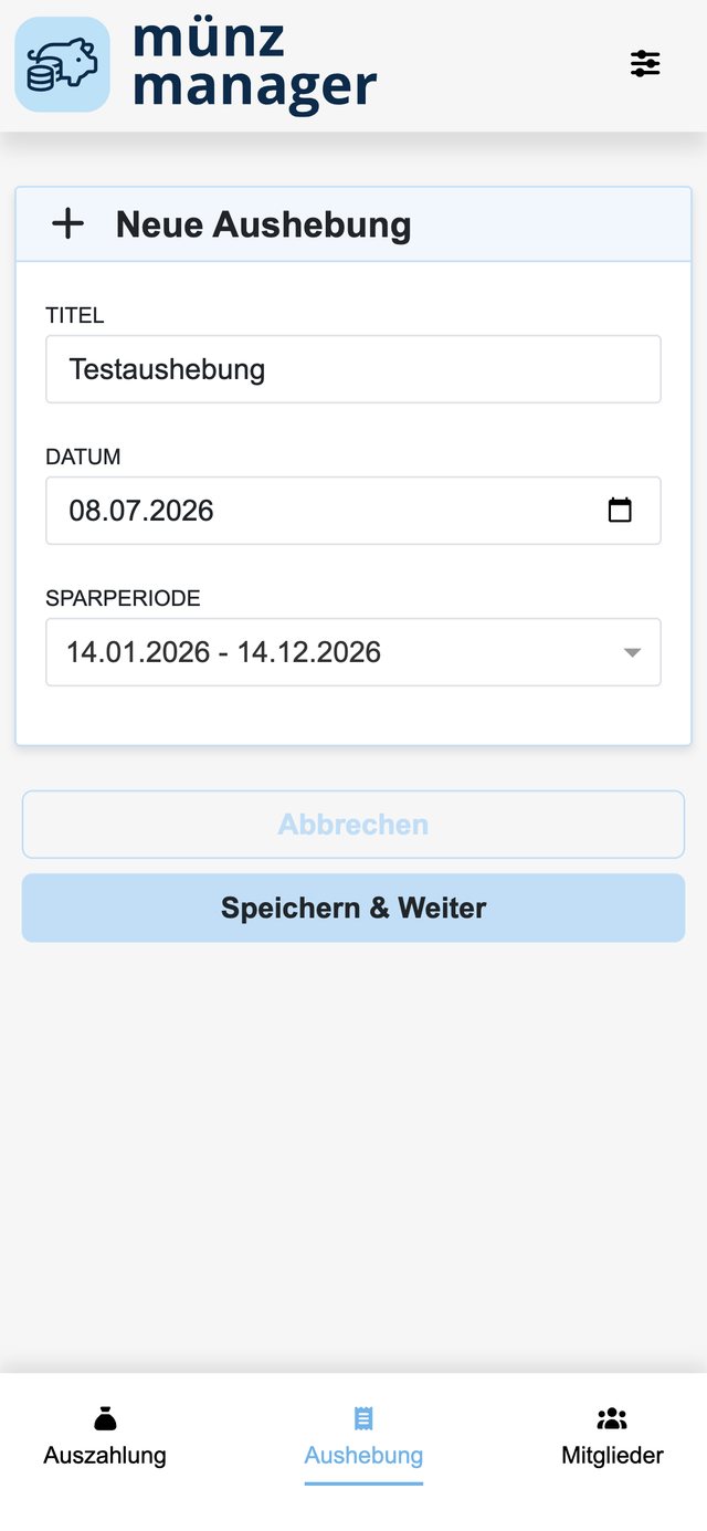 Neue Aushebung